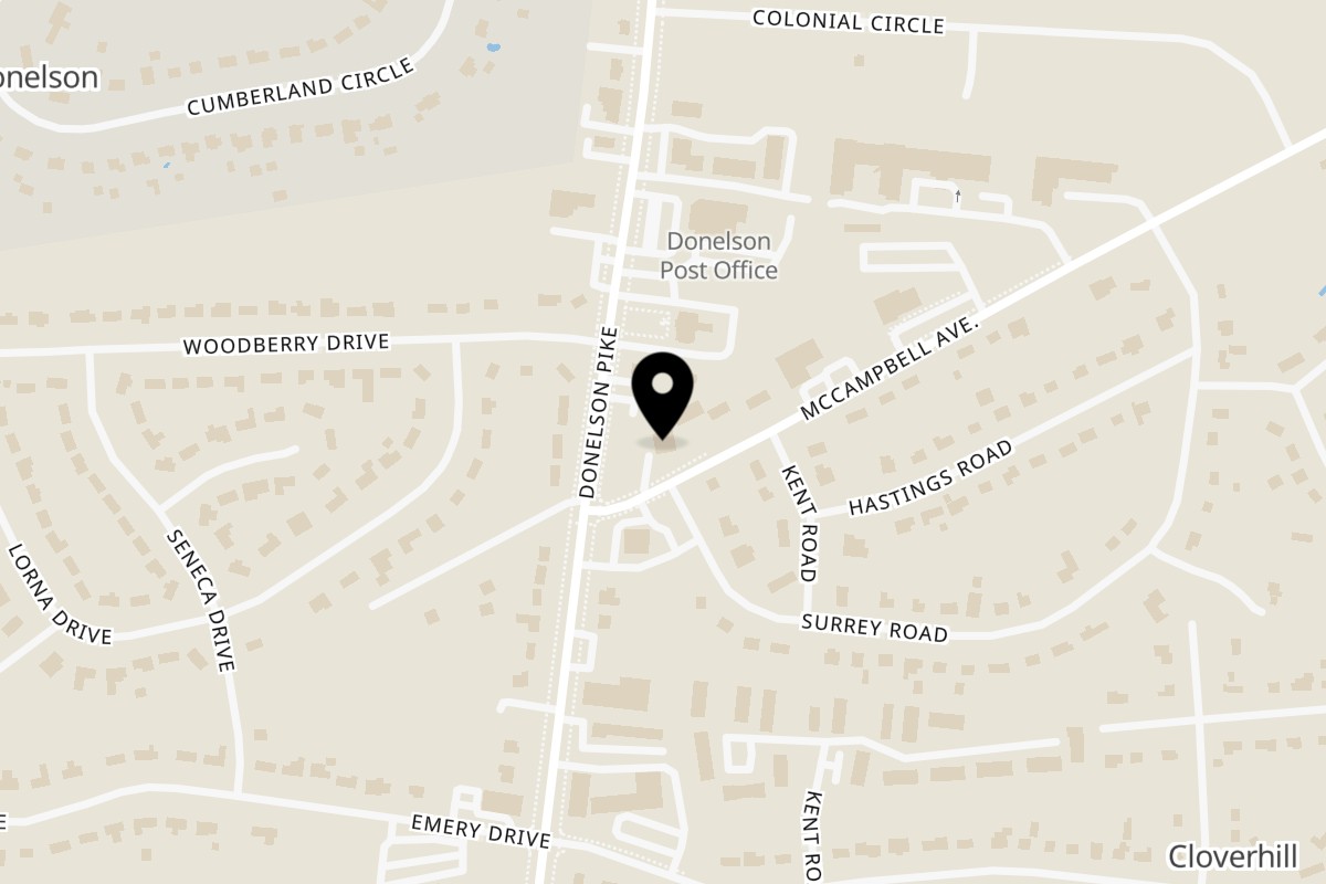 Map showing the location of Royal Caterer Take Out Restaurant on 2703 McCampbell Ave in Nashville